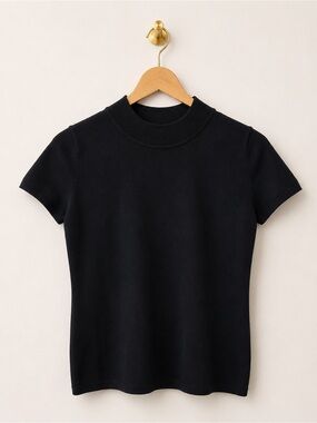 Philosophy Republic Clothing Black Mock Neck Knit Top Size Small